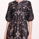 Printed Poplin Midi Dress | Marchesa
