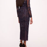 Winged Symphony Midi Dress | Marchesa