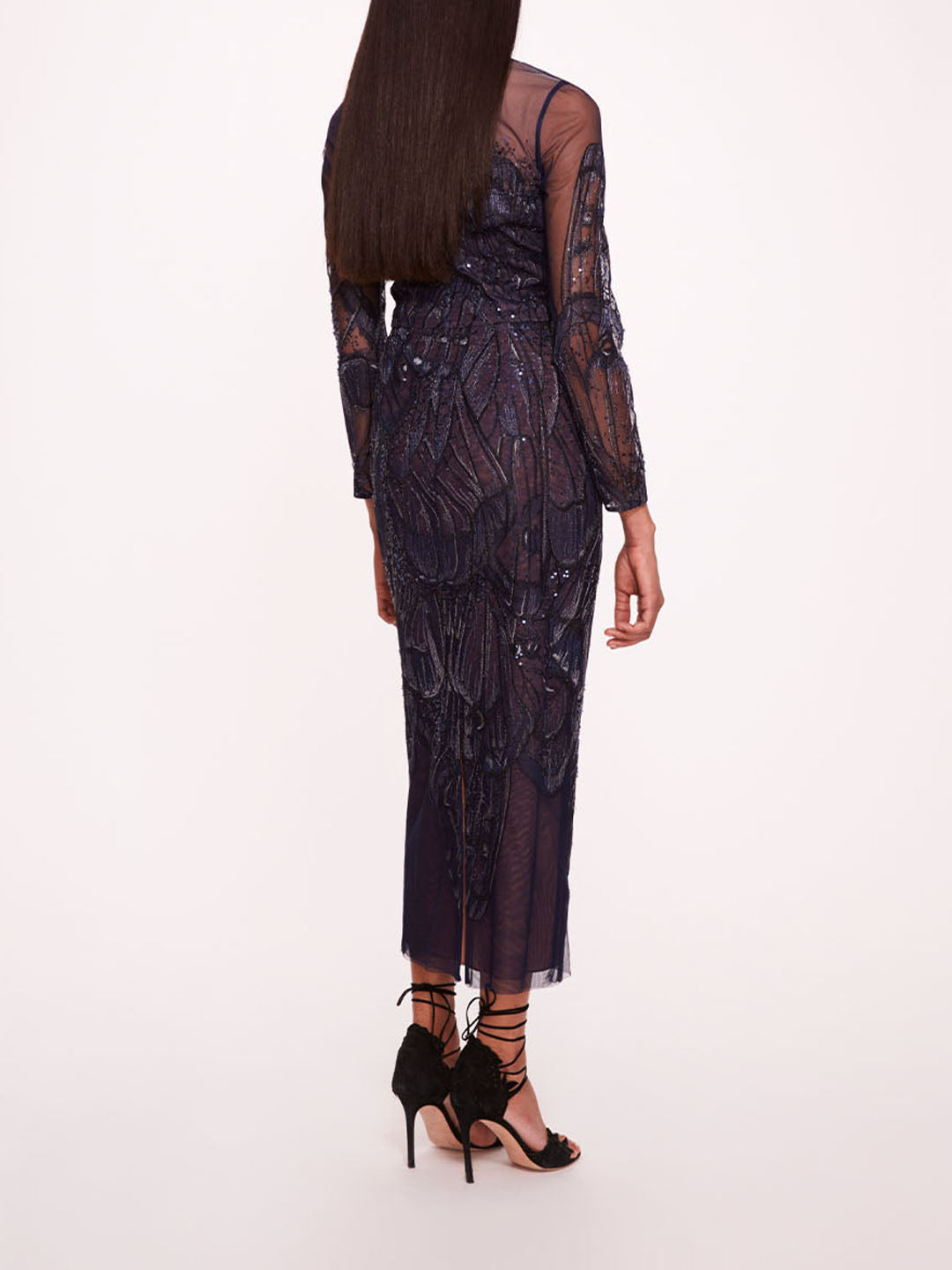 Winged Symphony Midi Dress | Marchesa