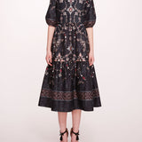 Printed Poplin Midi Dress | Marchesa