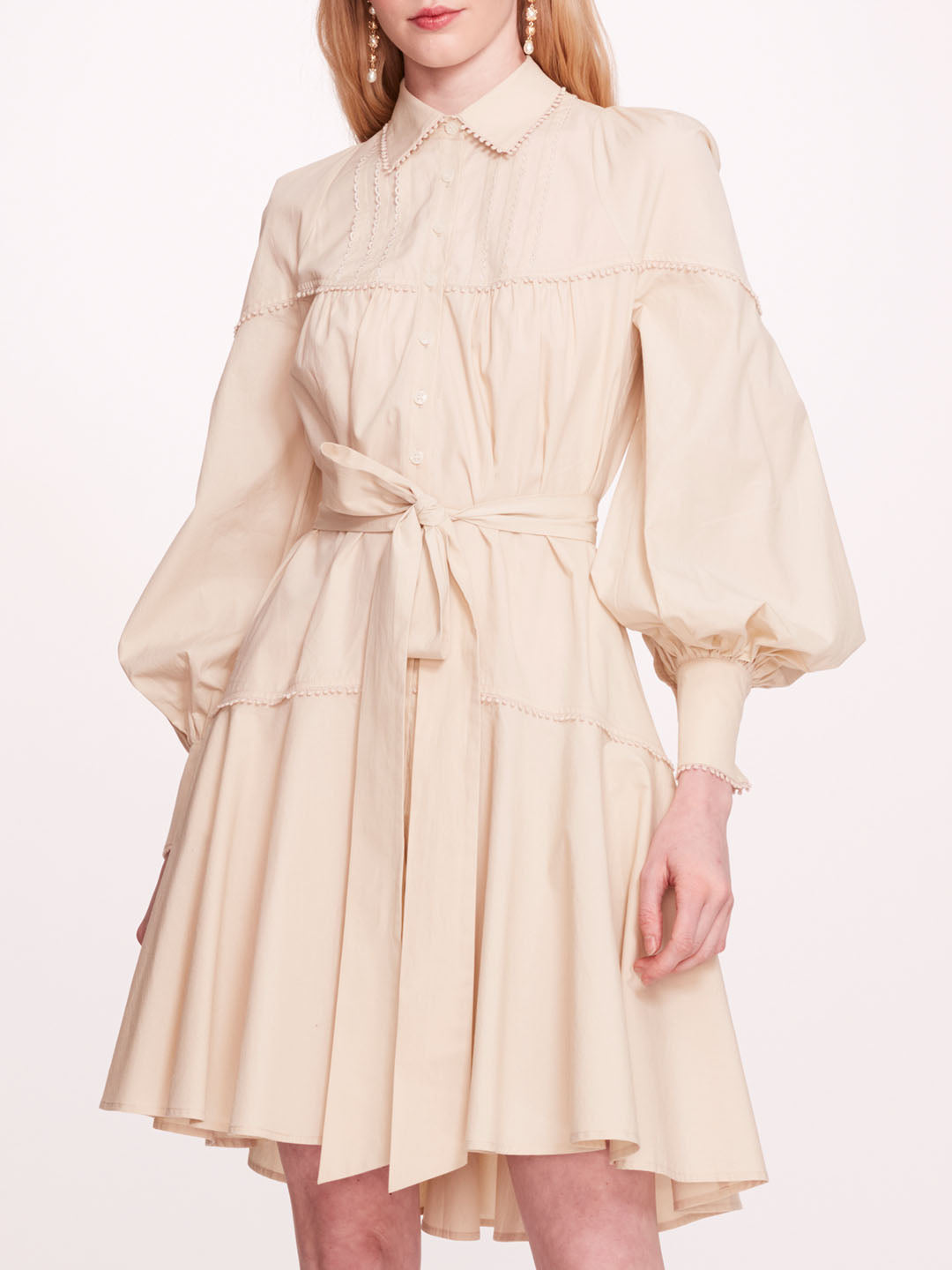 Poplin Mini Shirt Dress | Marchesa