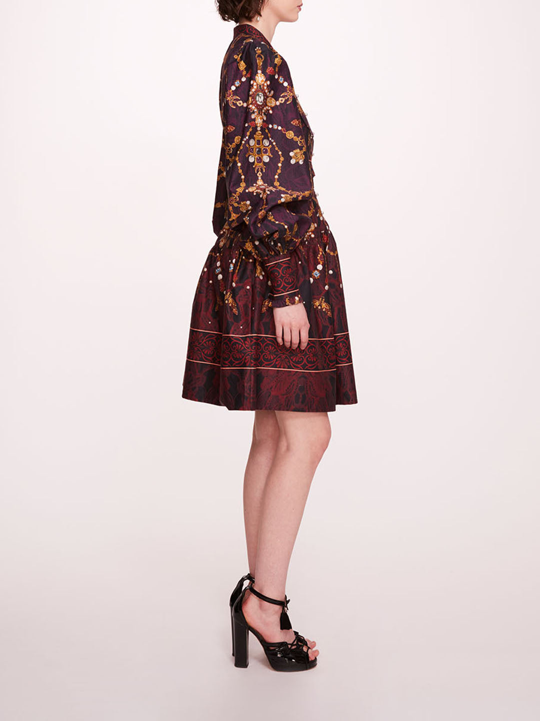 Printed Poplin Mini Dress | Marchesa