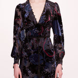Velvet Burnout Midi Dress | Marchesa