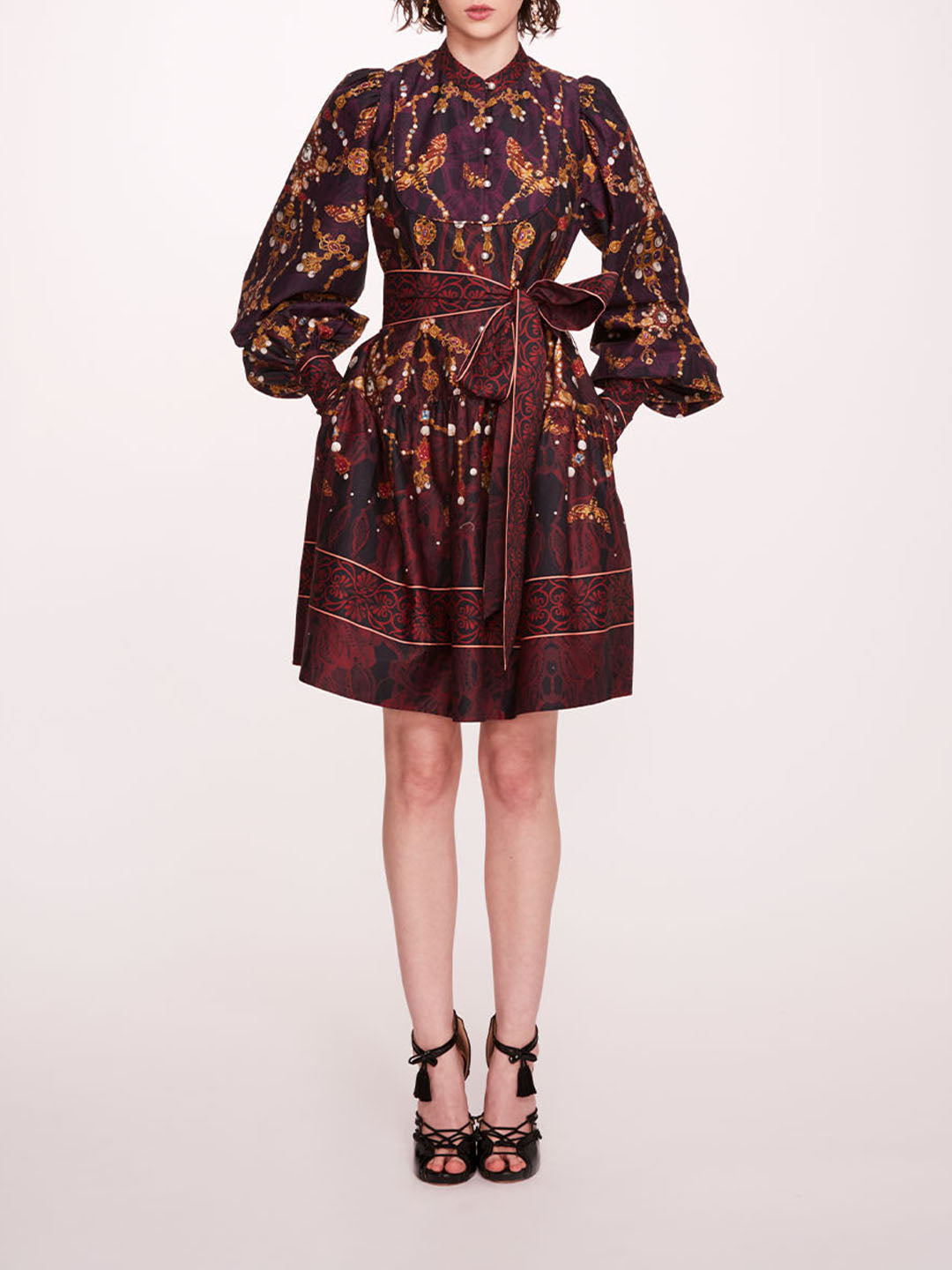 Printed Poplin Mini Dress | Marchesa