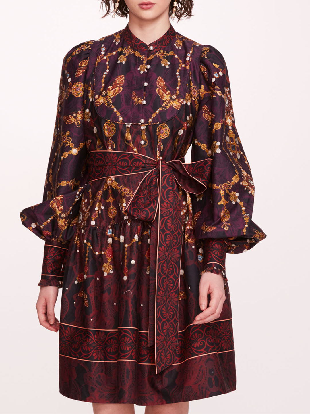 Printed Poplin Mini Dress | Marchesa