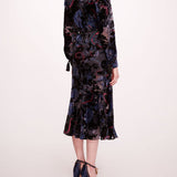 Velvet Burnout Midi Dress | Marchesa