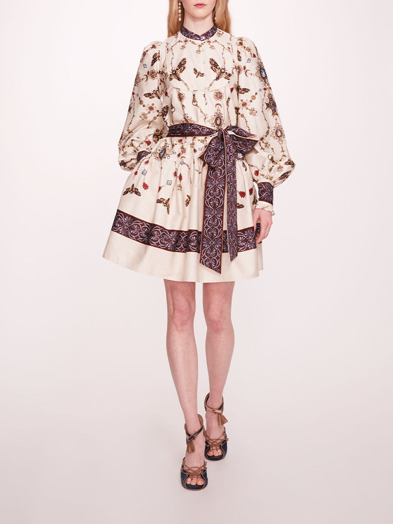 Printed Poplin Mini Dress | Marchesa