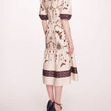 Printed Poplin Midi Dress | Marchesa