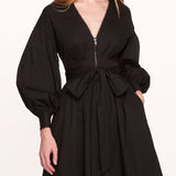 Poplin Midi V-Neck Dress | Marchesa