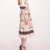 Printed Poplin Midi Dress | Marchesa