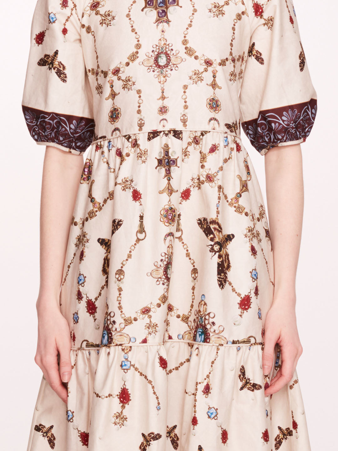 Printed Poplin Midi Dress | Marchesa