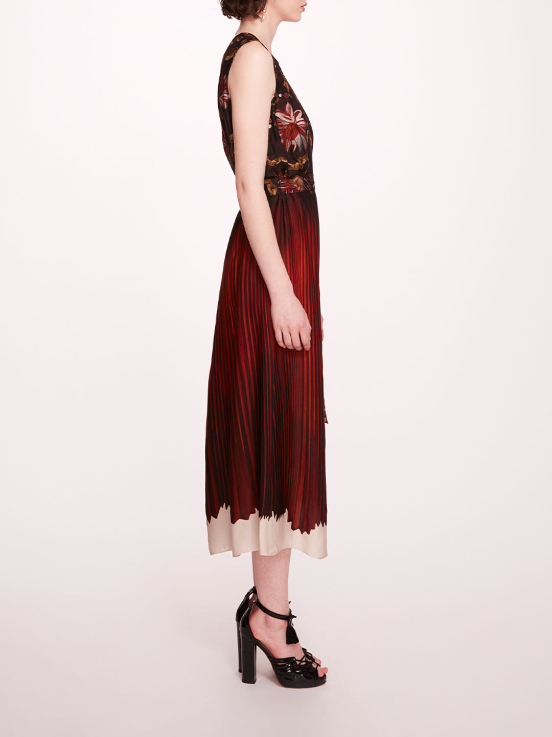 Viscose Georgette Midi Dress | Marchesa