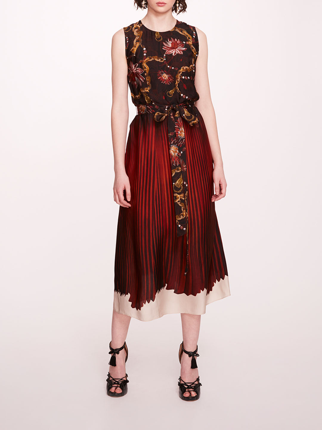 Viscose Georgette Midi Dress | Marchesa