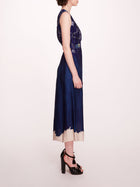 Viscose Georgette Midi Dress | Marchesa