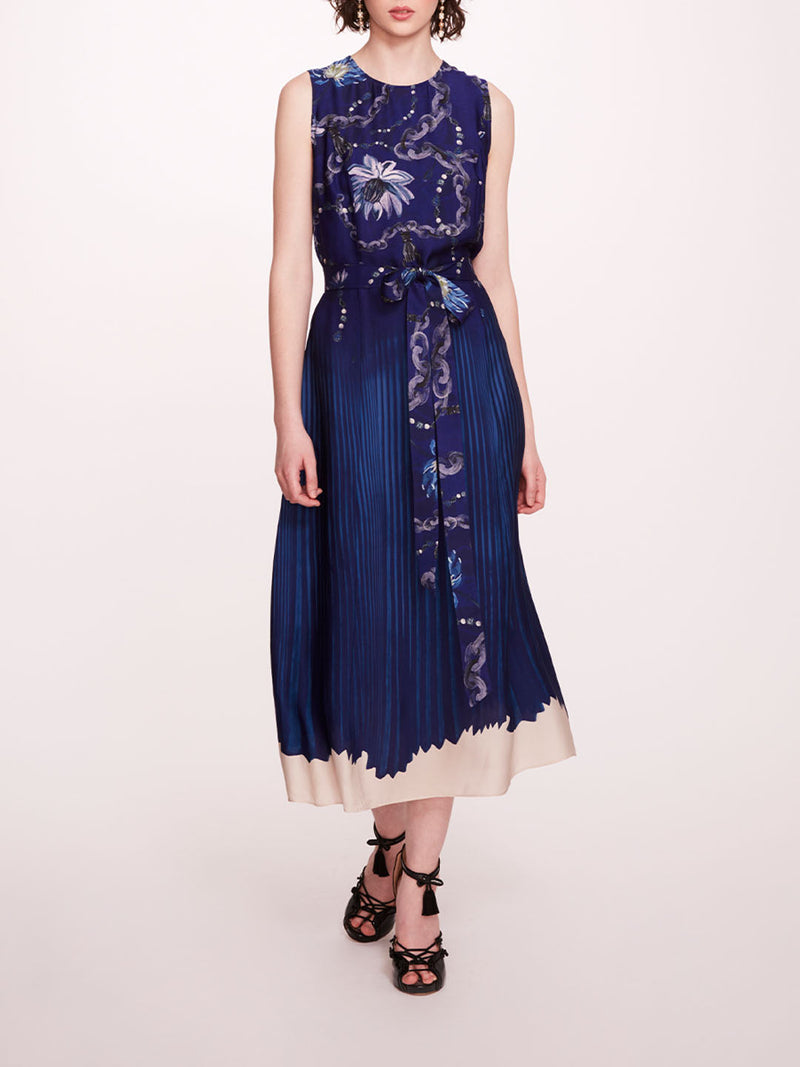 Viscose Georgette Midi Dress | Marchesa