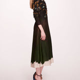 Viscose Georgette V-Neck Dress | Marchesa