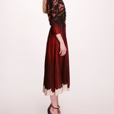 Viscose Georgette V-Neck Dress | Marchesa