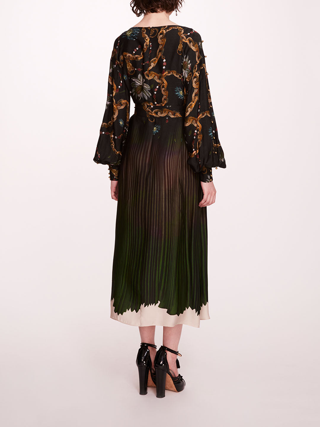 Viscose Georgette Billow Dress | Marchesa