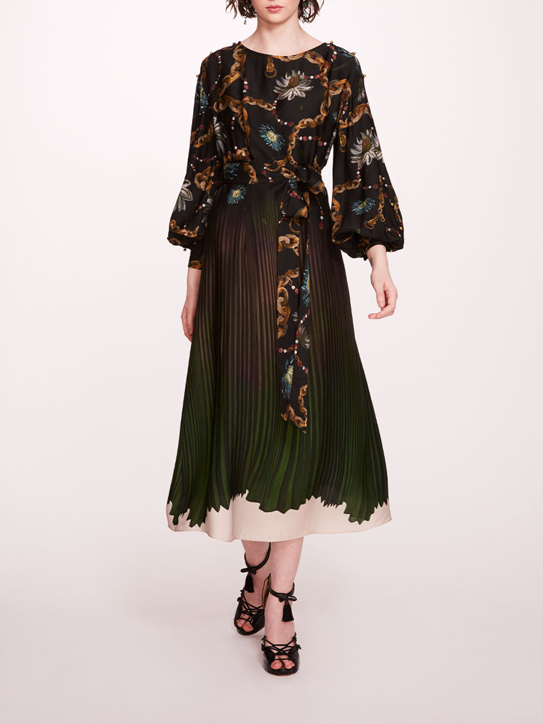 Viscose Georgette Billow Dress | Marchesa