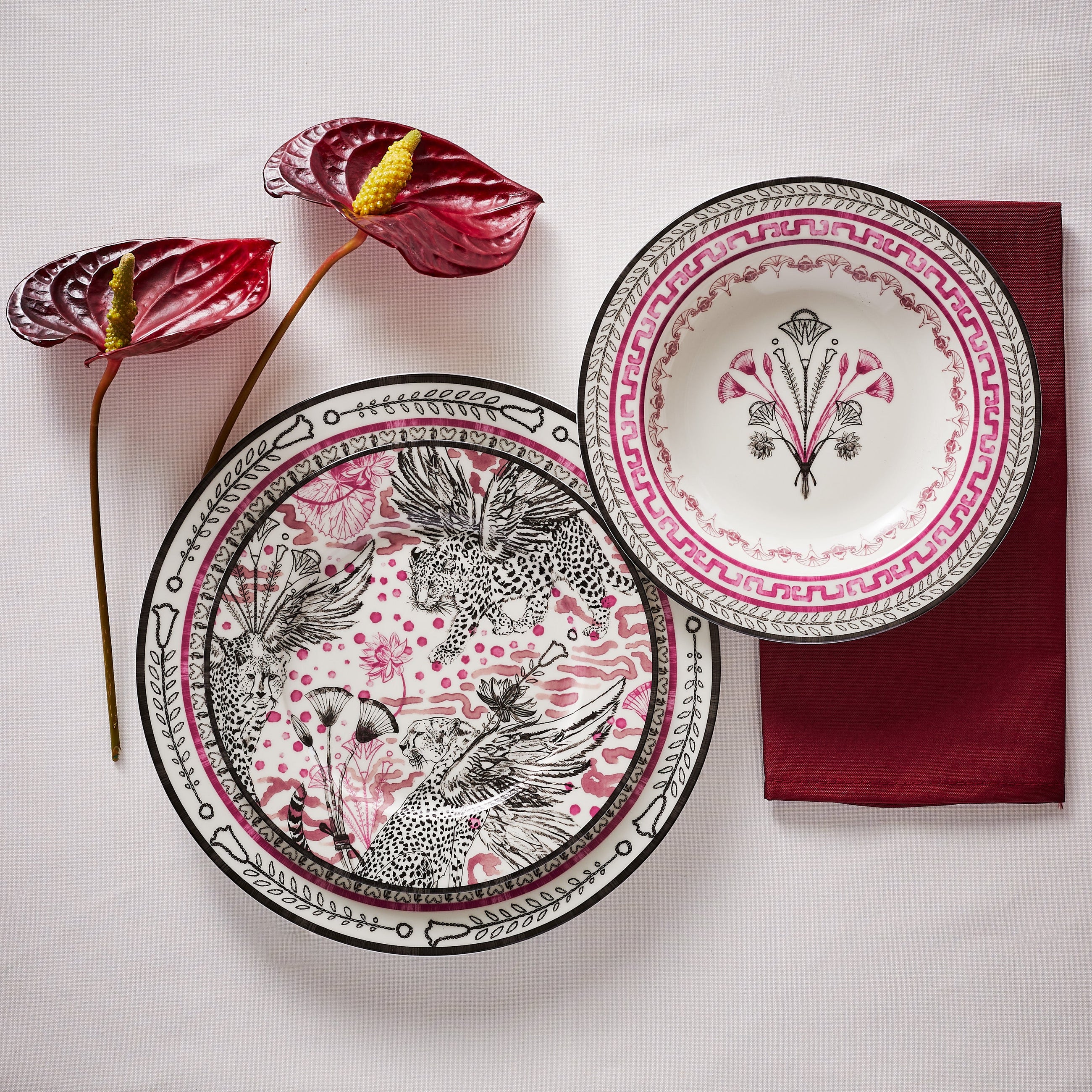 Marchesa Serengeti Porcelain 12-Piece Dinnerware Set