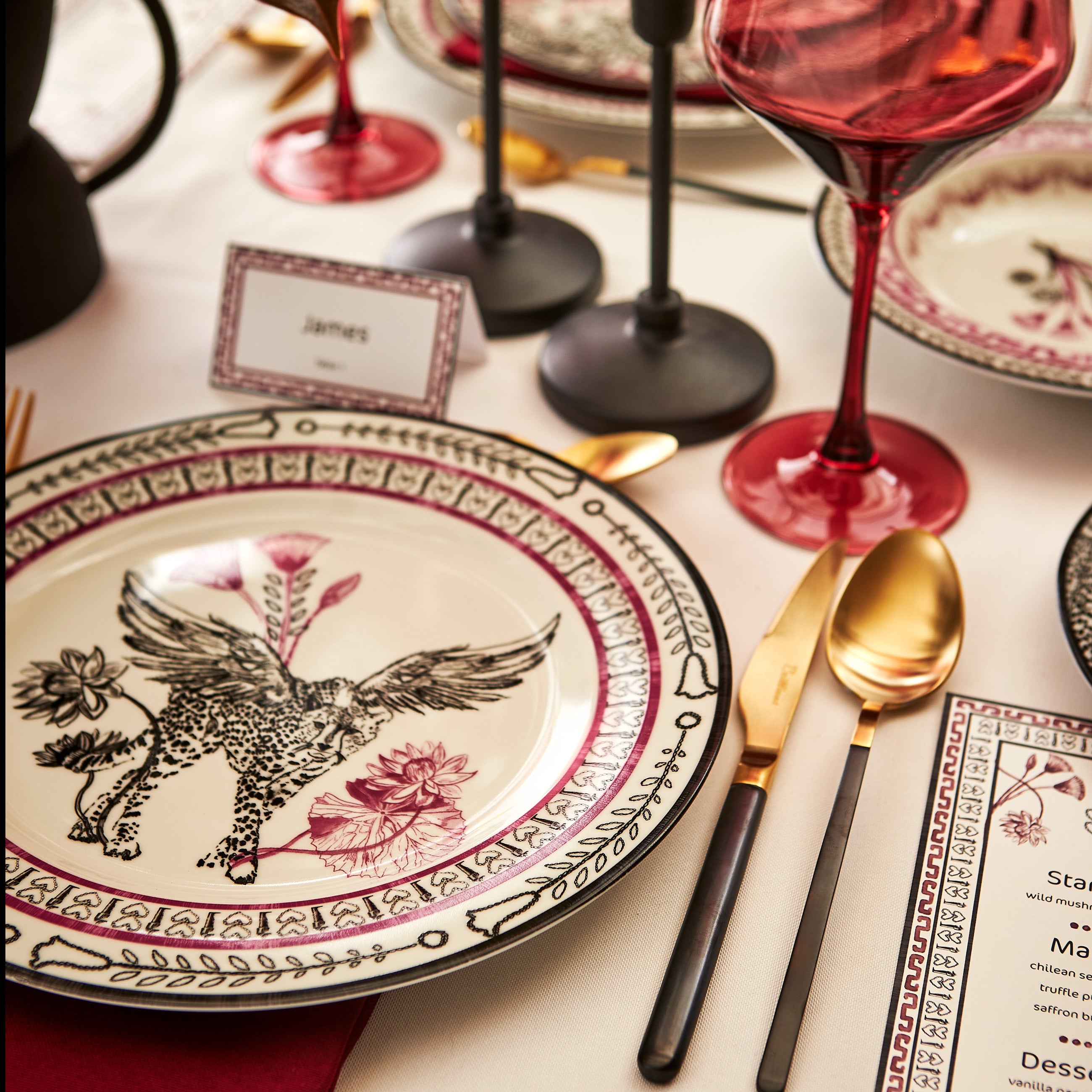 Marchesa Serengeti Porcelain 12-Piece Dinnerware Set