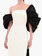 Taffeta Sleeve Column Gown