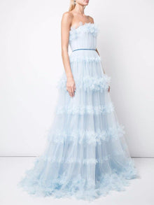3D Floral Tulle Ballgown Marchesa