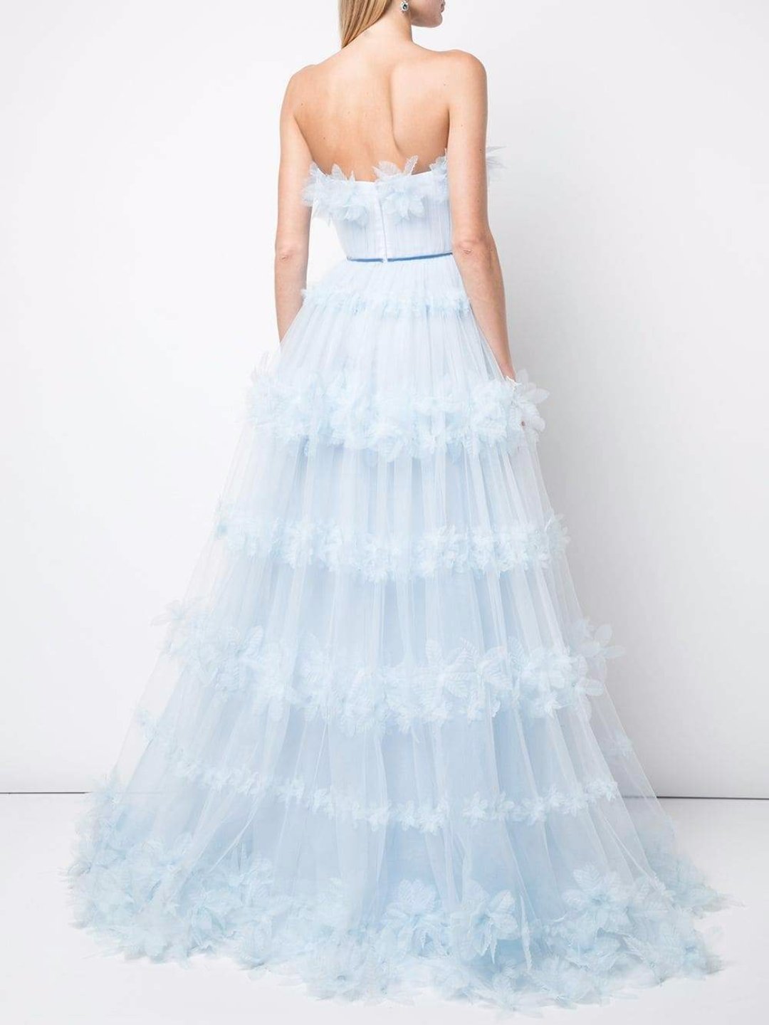 3D Floral Tulle Ballgown Marchesa