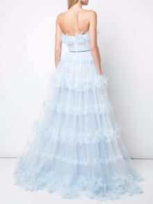 3D Floral Tulle Ballgown Marchesa