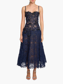Vivarium Vines Lace Guipure A-line Midi Dress