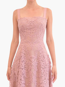 Mirrored Floral Midi Dress