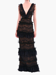 Chantilly Lace Tiered Gown