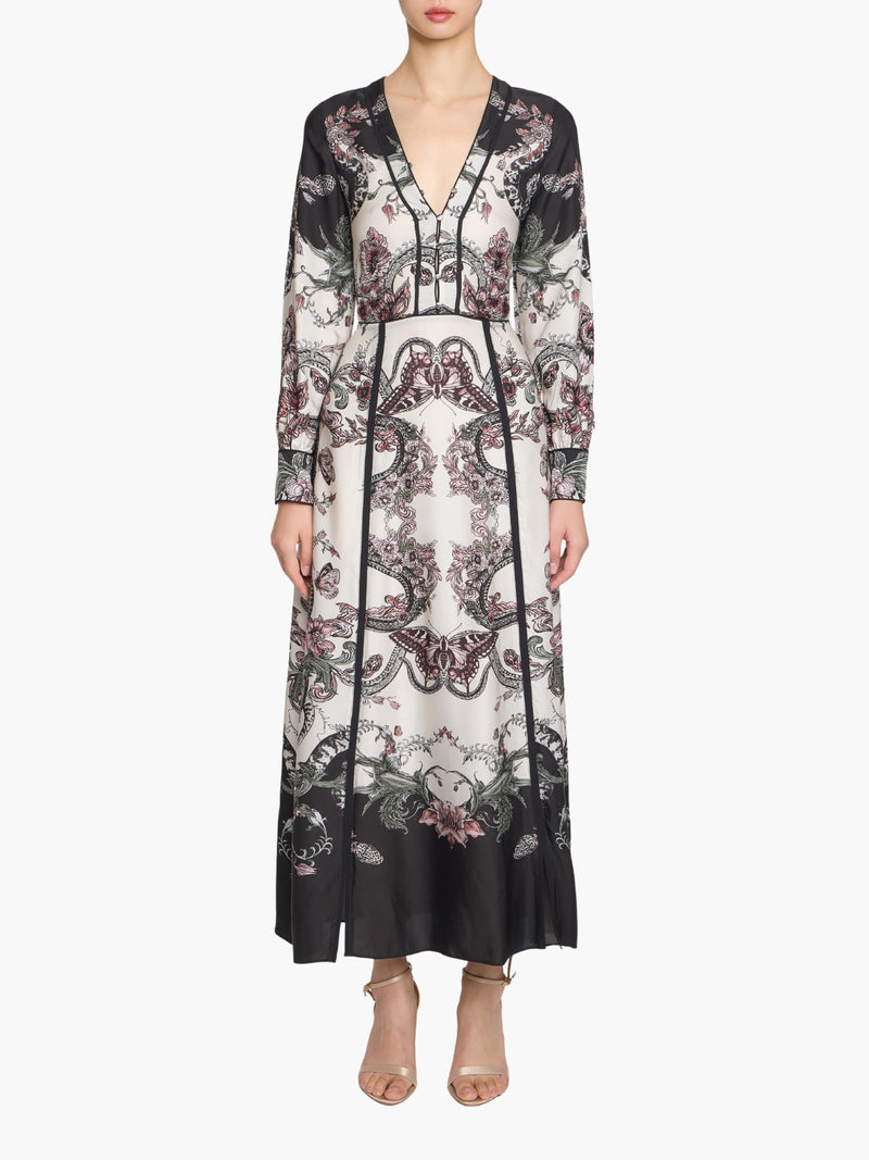 Corded Twill Midi Dress