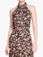 Magnolia Printed Viscose Halter Midi Dress