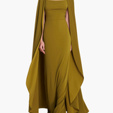 Embellished Cape Gown