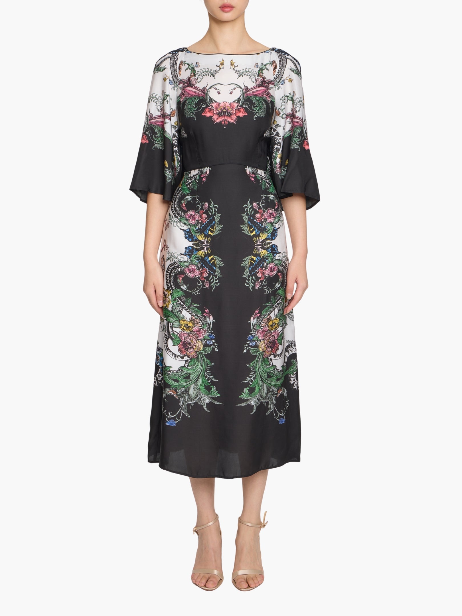 Garden of Eve Billowy Twill Empire Midi Dress