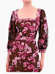 Bronix Botanicals Long Sleeve Midi Dress