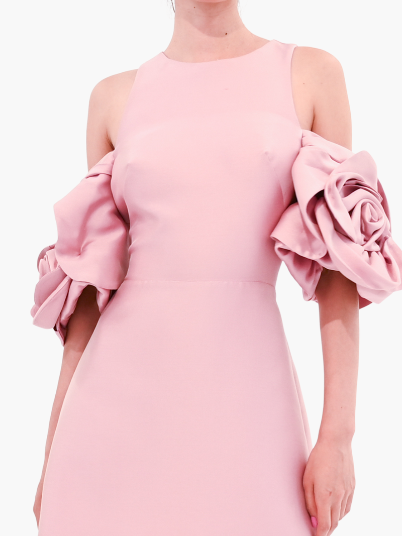 Rose Mikado Mini Dress