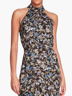 Magnolia Printed Viscose Halter Midi Dress