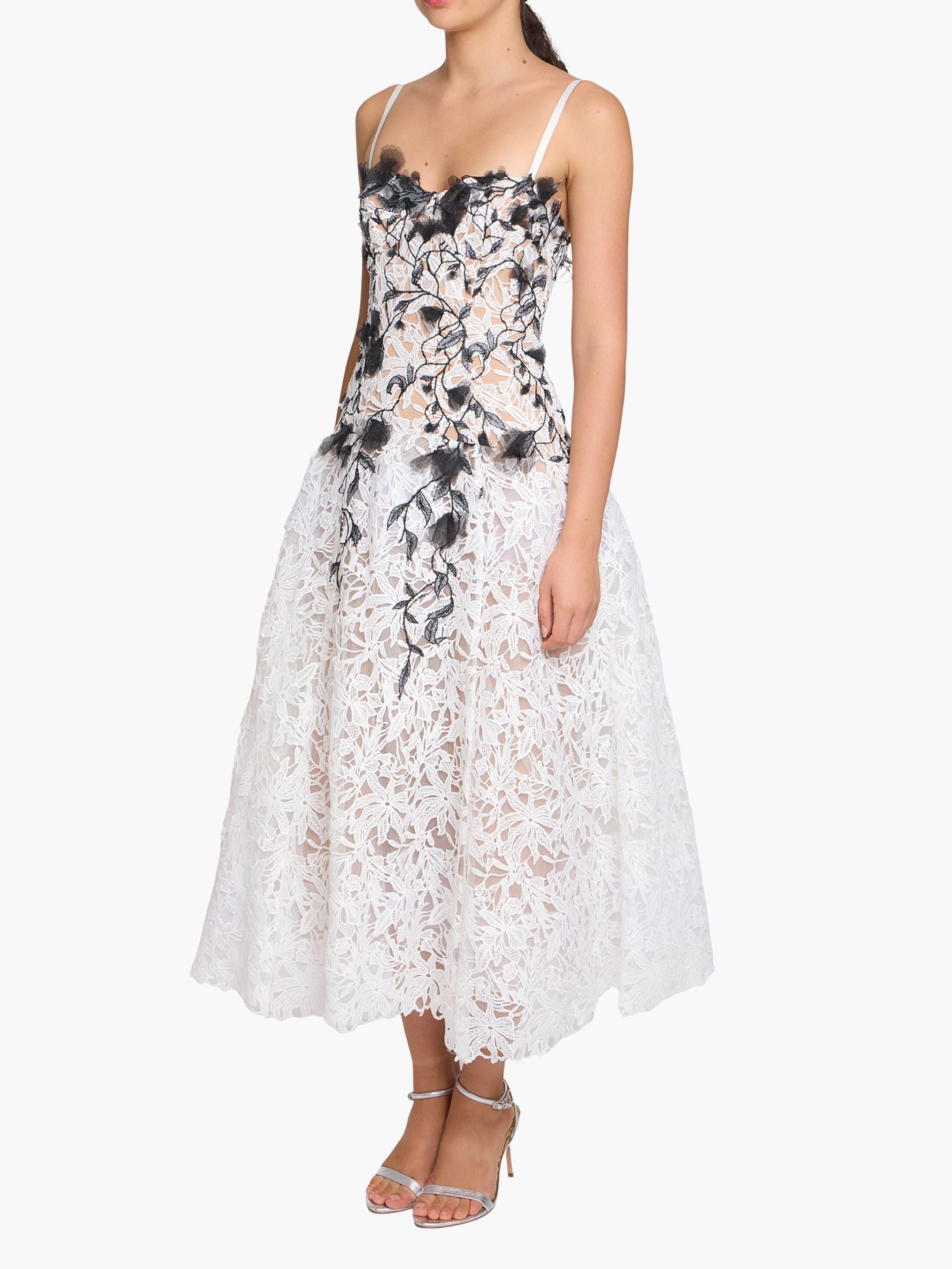 Vivarium Vines Lace Guipure A-line Midi Dress