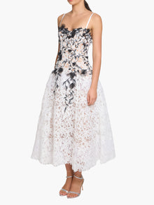 Vivarium Vines Lace Guipure A-line Midi Dress