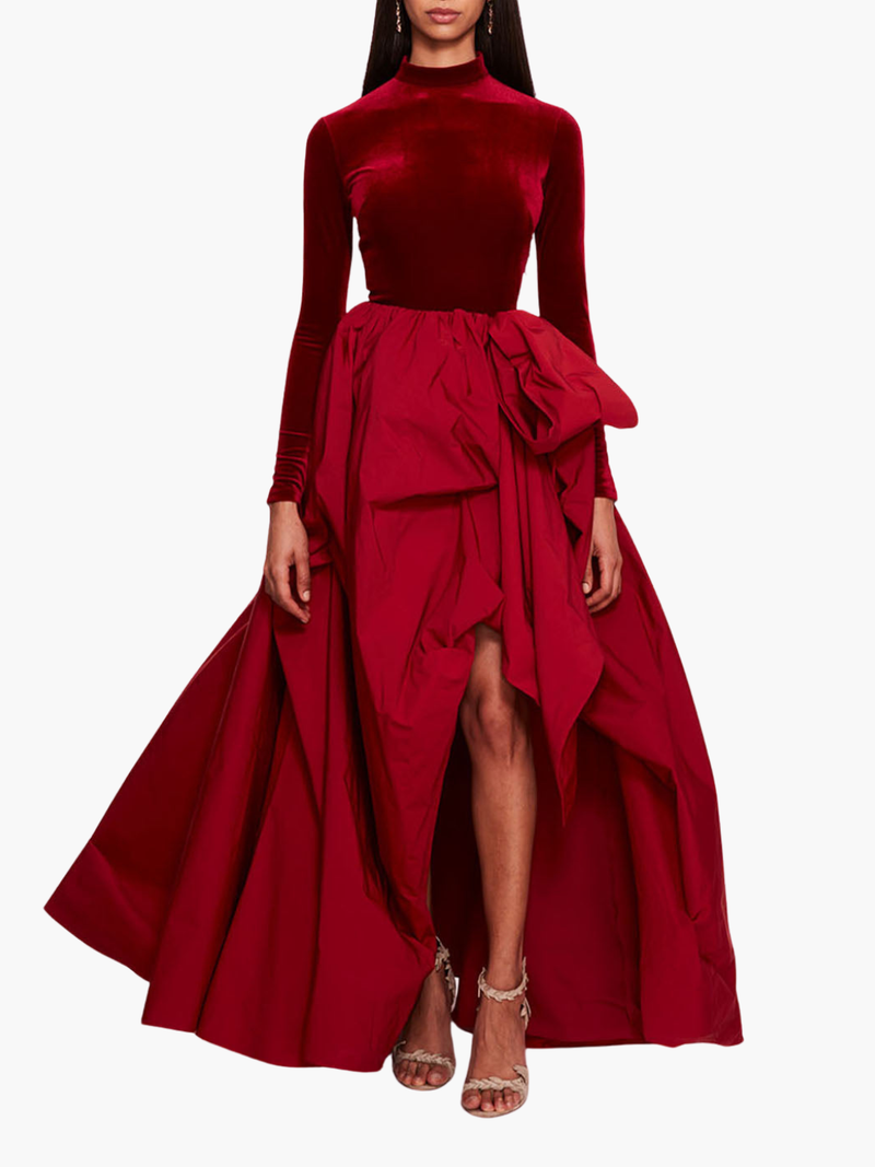 Velvet Taffeta Gown