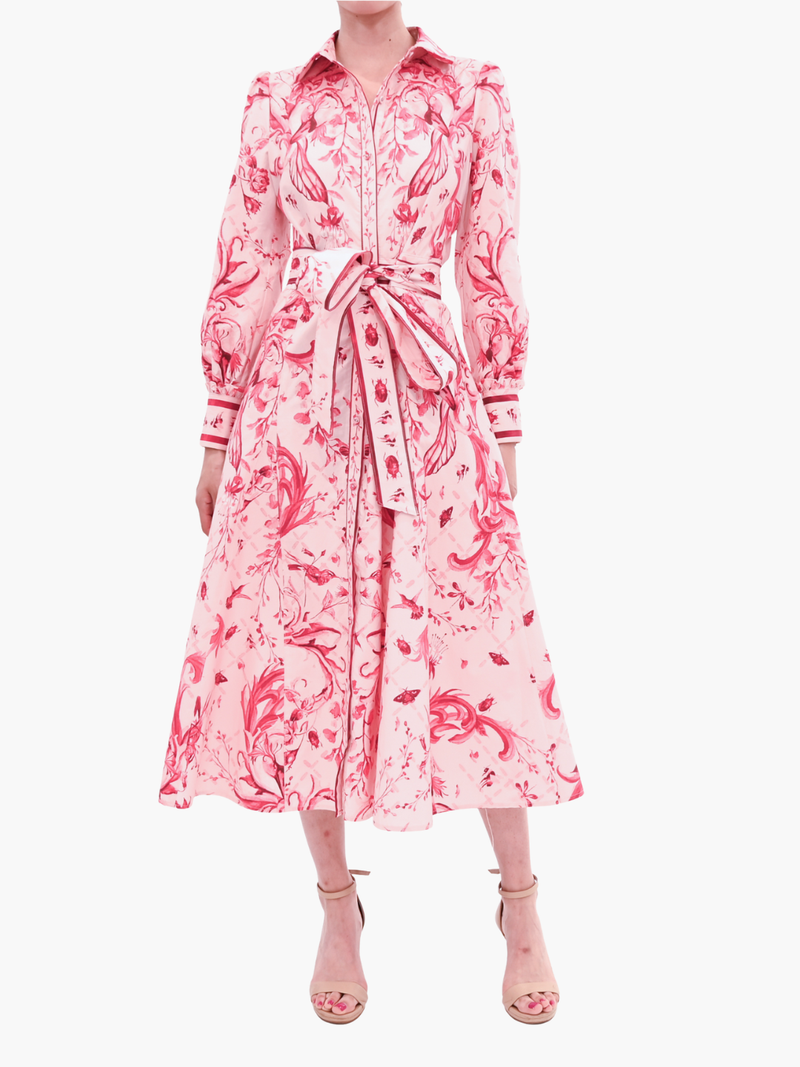 Cotton Poplin Collared Shirtdress