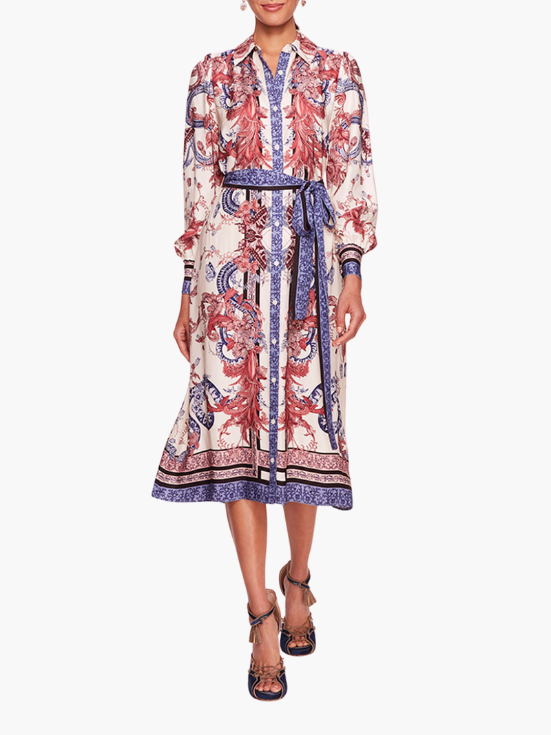 Zea Long Sleeve Midi Shirtdress