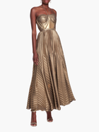 Halter Georgette Tea-Length Gown