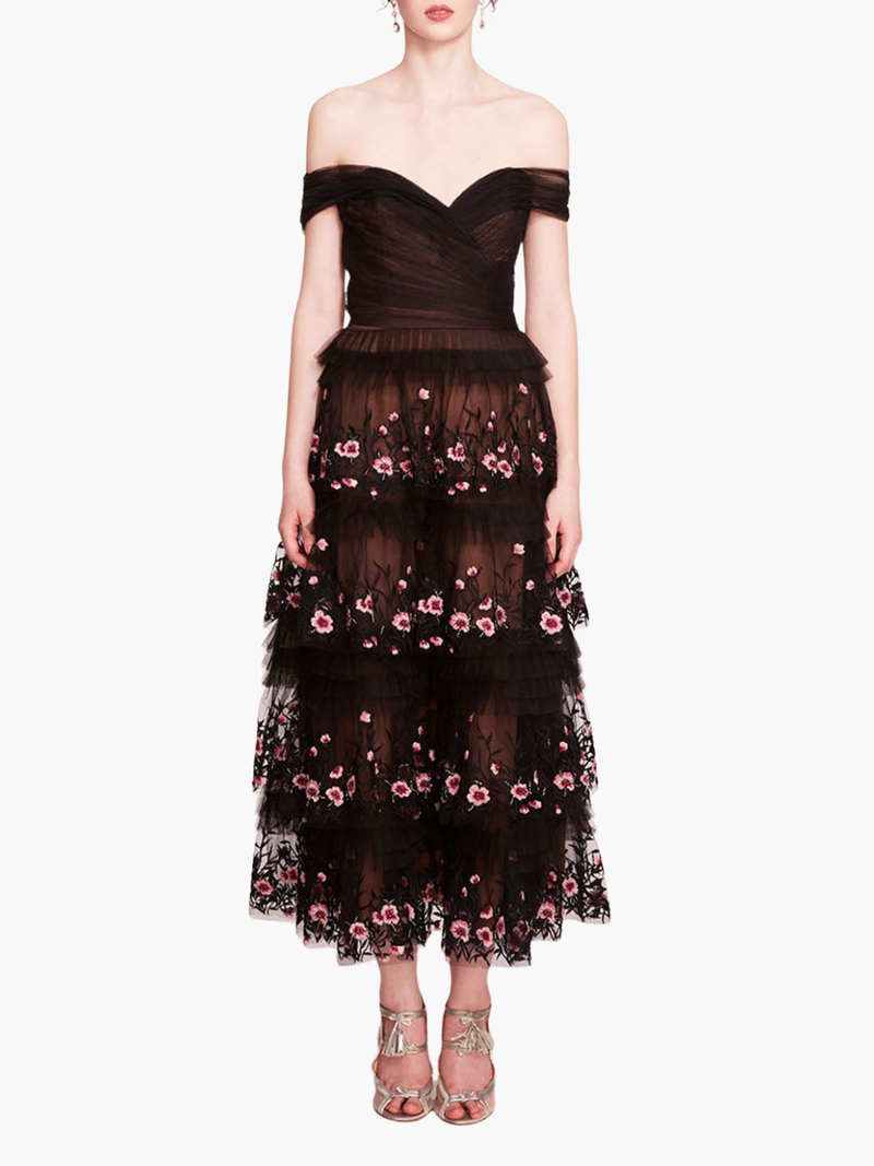 Tiered Terrarium Midi Dress