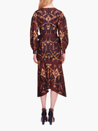 Printed Poplin Wrap Midi Dress