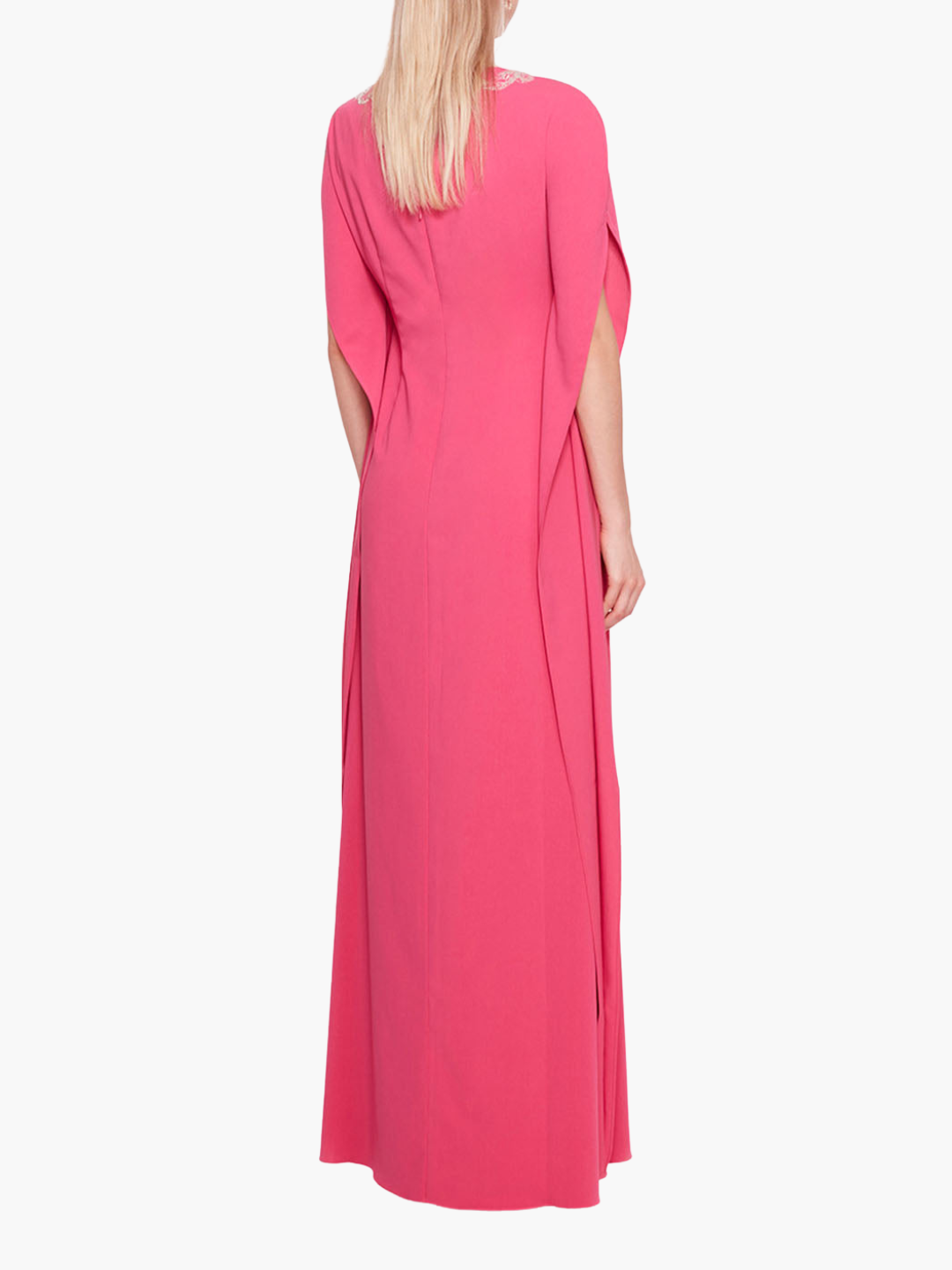 Embroidered Crepe Kaftan Gown