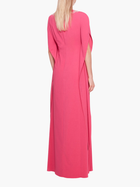 Embroidered Crepe Kaftan Gown