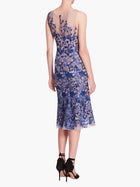 Embroidered Tulle Midi Dress